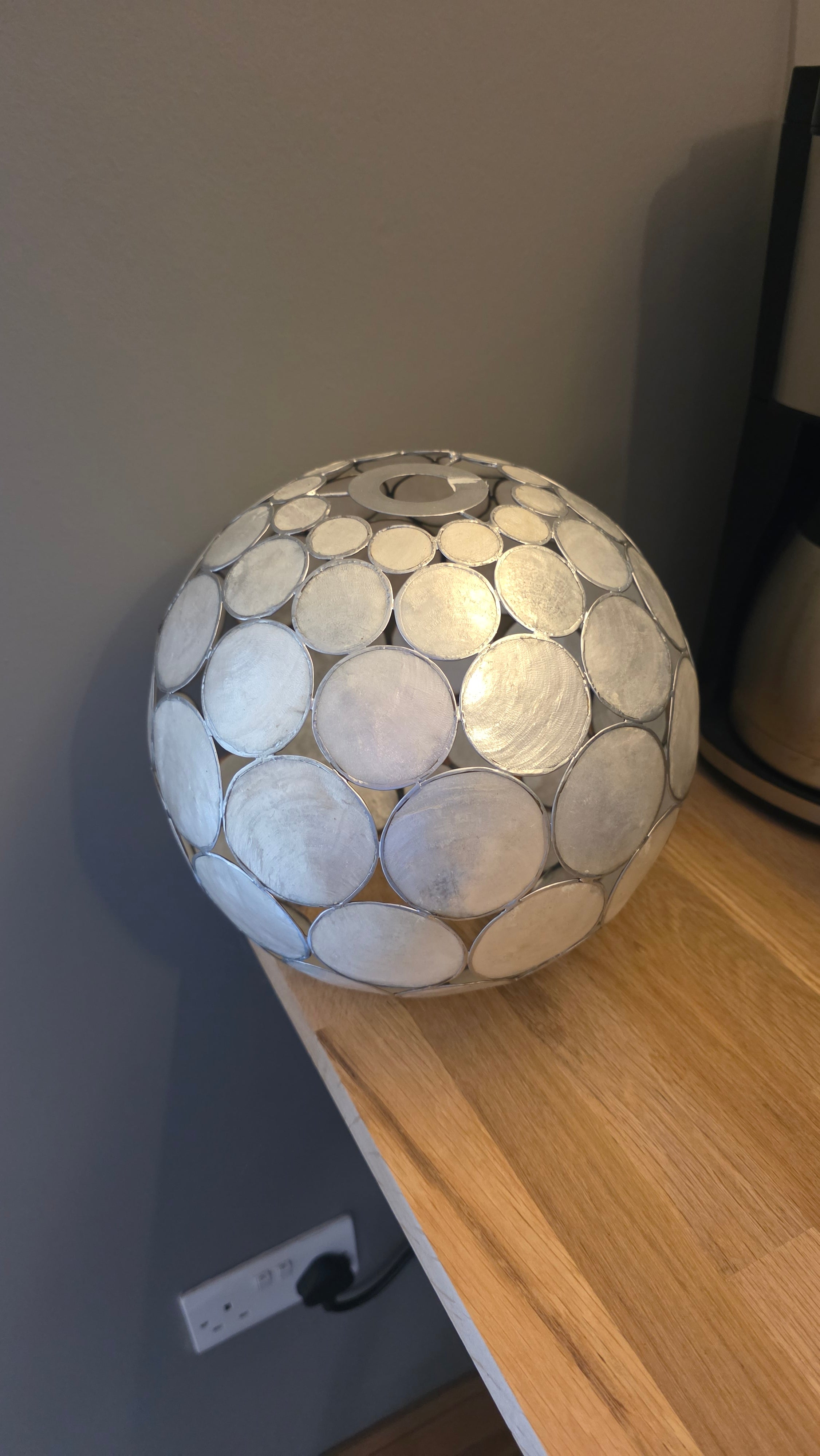 Vintage Capiz shell lampshade