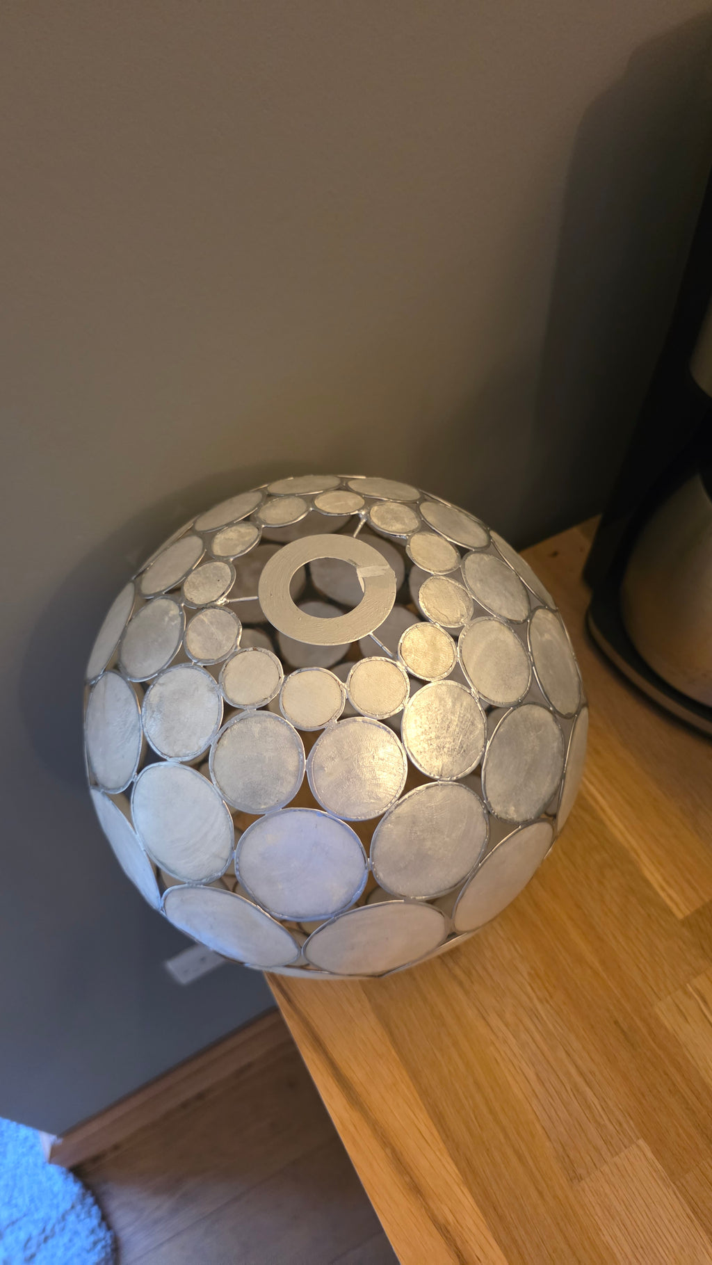Vintage Capiz shell lampshade