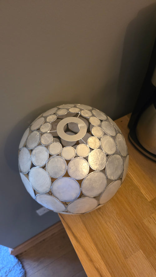 Vintage Capiz shell lampshade