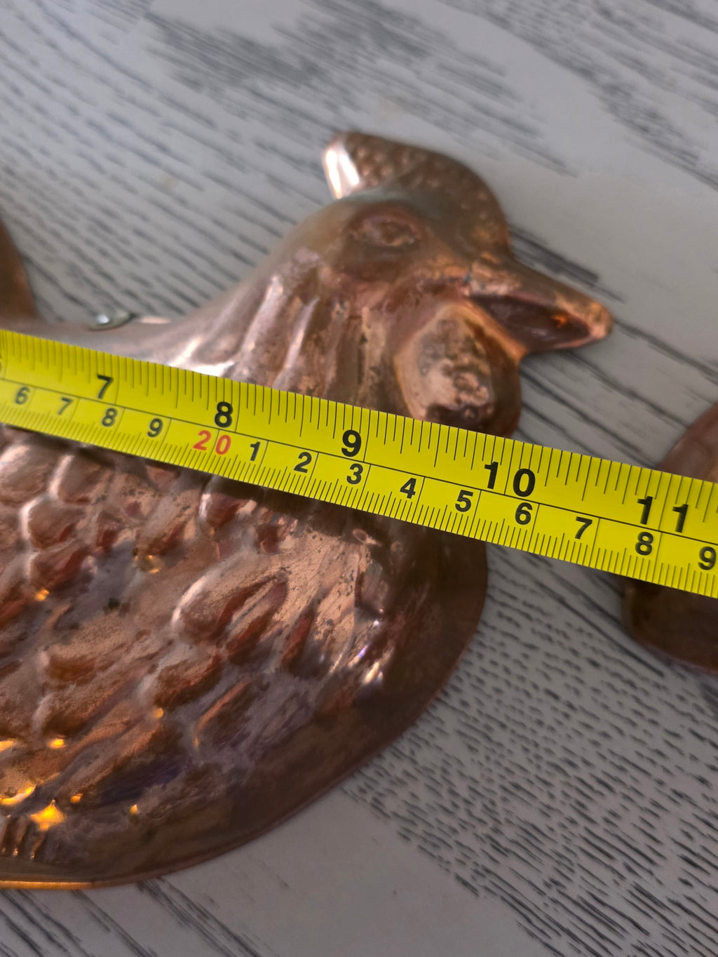 Vintage c1960’s Tagus Portugal Copper Rooster And Fish Jelly Molds