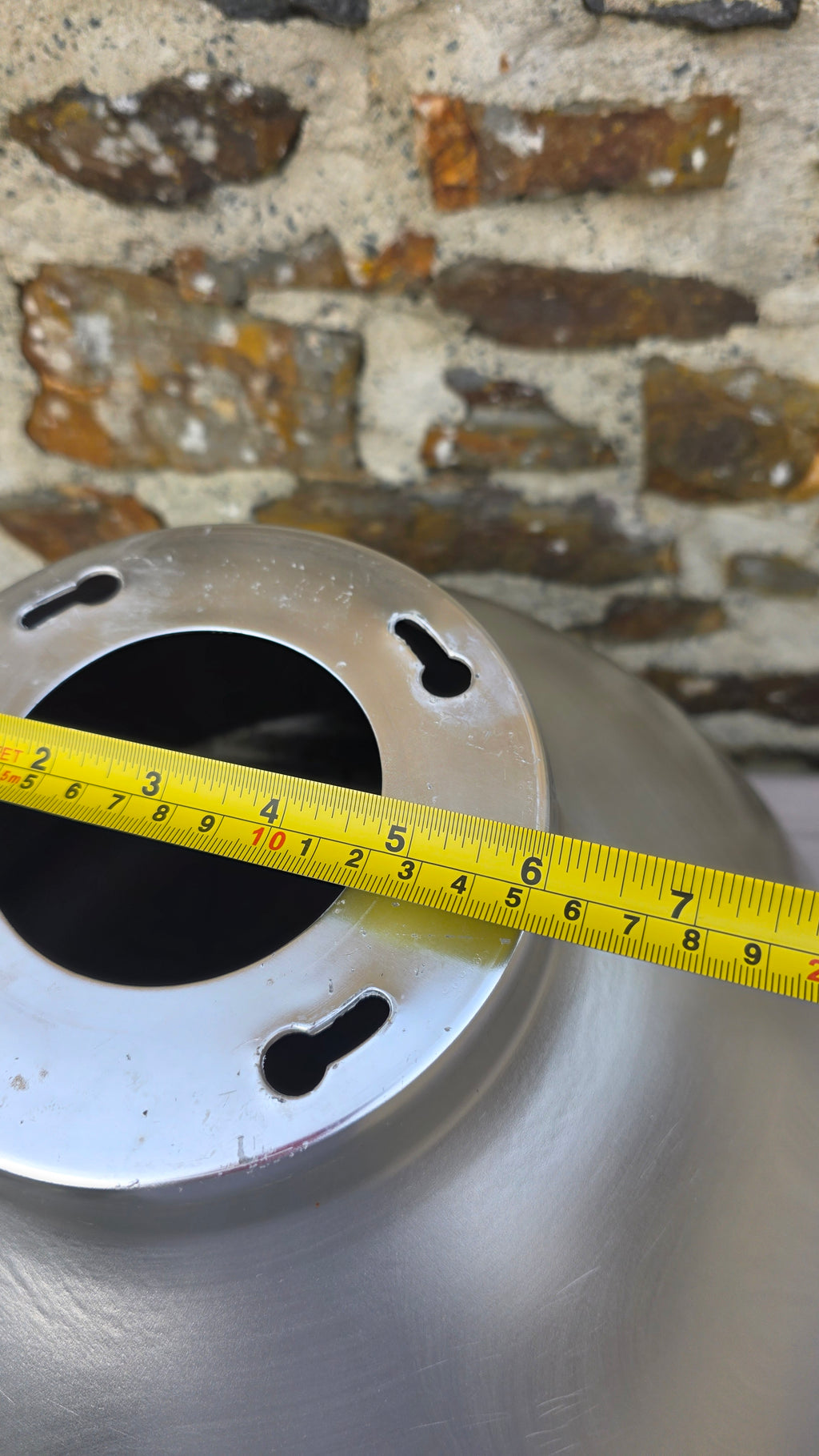 Large industrial aluminium pendant light c1970s