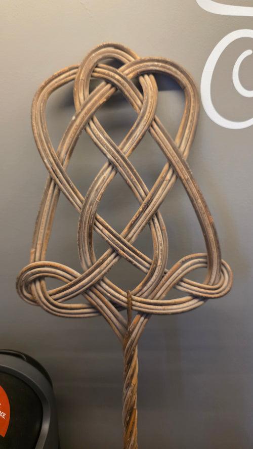 Antique rattan woven rug beater c1900s